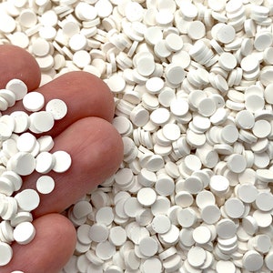 Fake Round White Sprinkles for Slime or Decoden - Fimo Polymer Clay Cute Craft Supplies - Resin Inclusions - Faux Food
