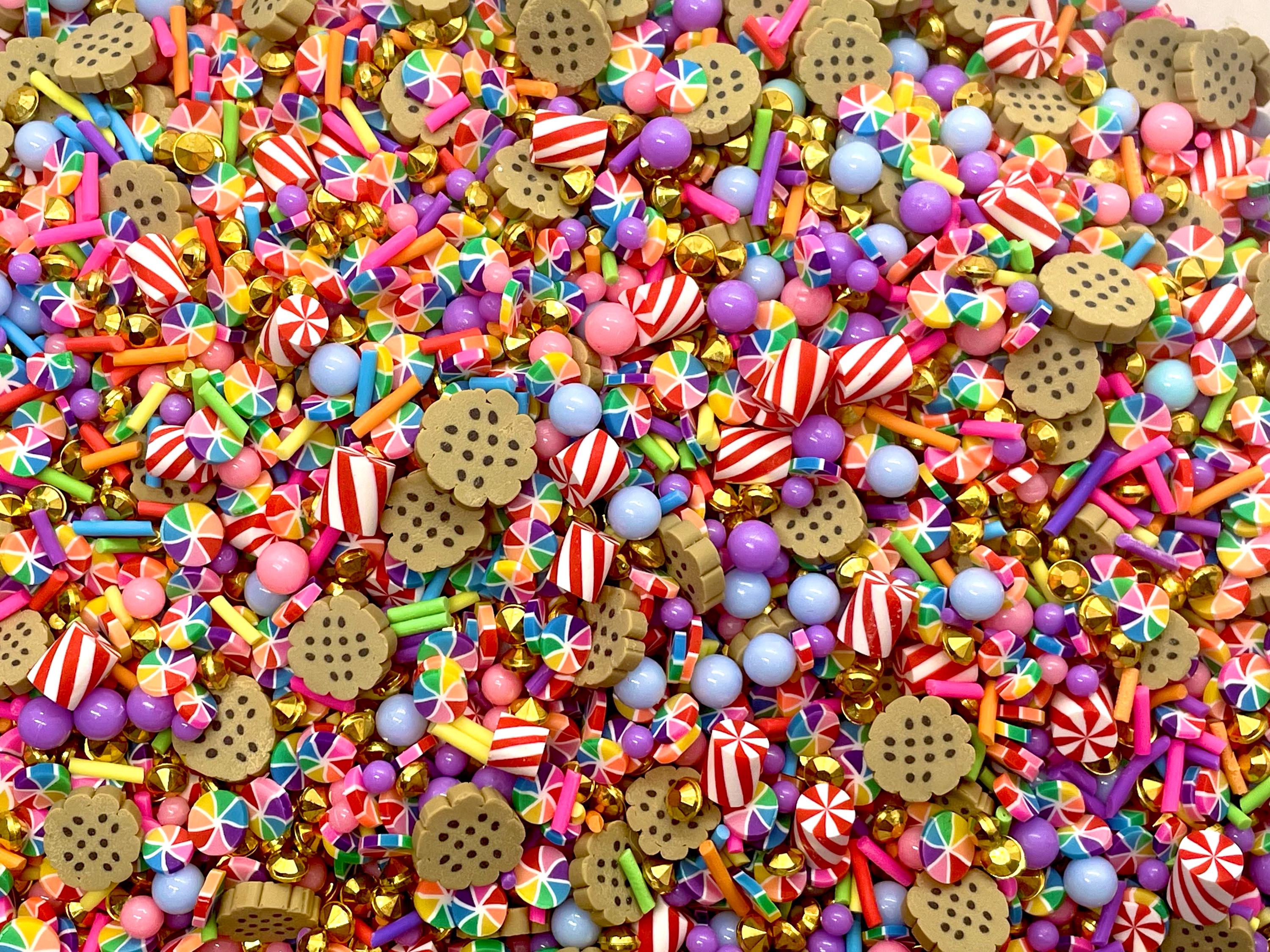 Candy Factory Polymer Clay Confetti Mix - Rainbow Fake Sprinkles