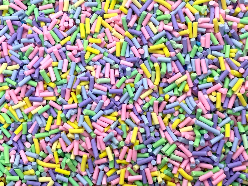 Random Sprinkle Pastel Fake Sprinkles for Slime or Decoden - Clay Rainbow Sprinkles ...