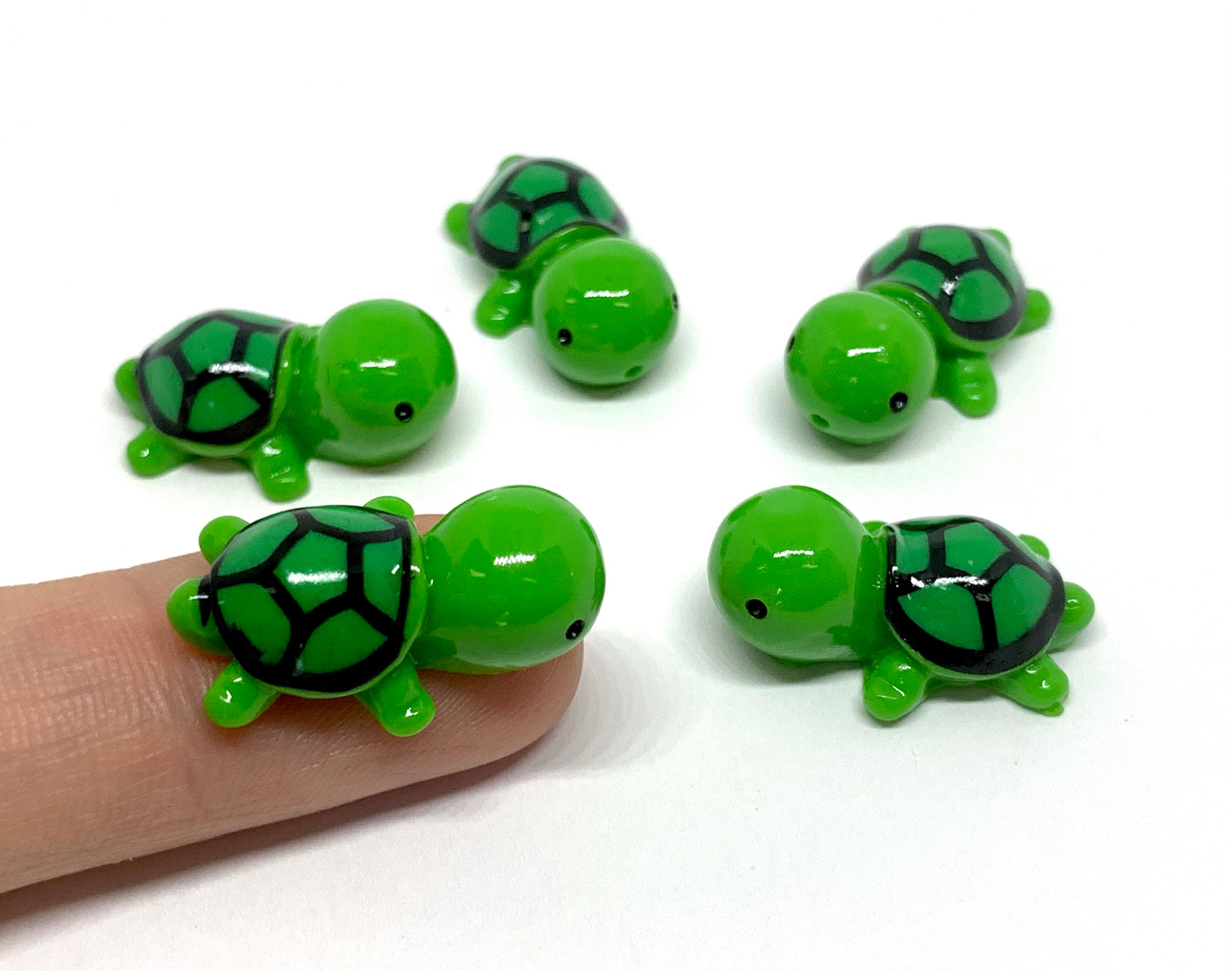 200 PCS Mini Resin Animals Tiny Glow Plastic Turtles Small Crafts, For Dollhouse Aquarium Micro Landscape Potted Fairy Garden Decoration