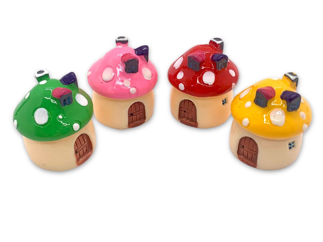 Miniature Mushroom House for Fairy Garden - Toadstool Terrarium Decor ...