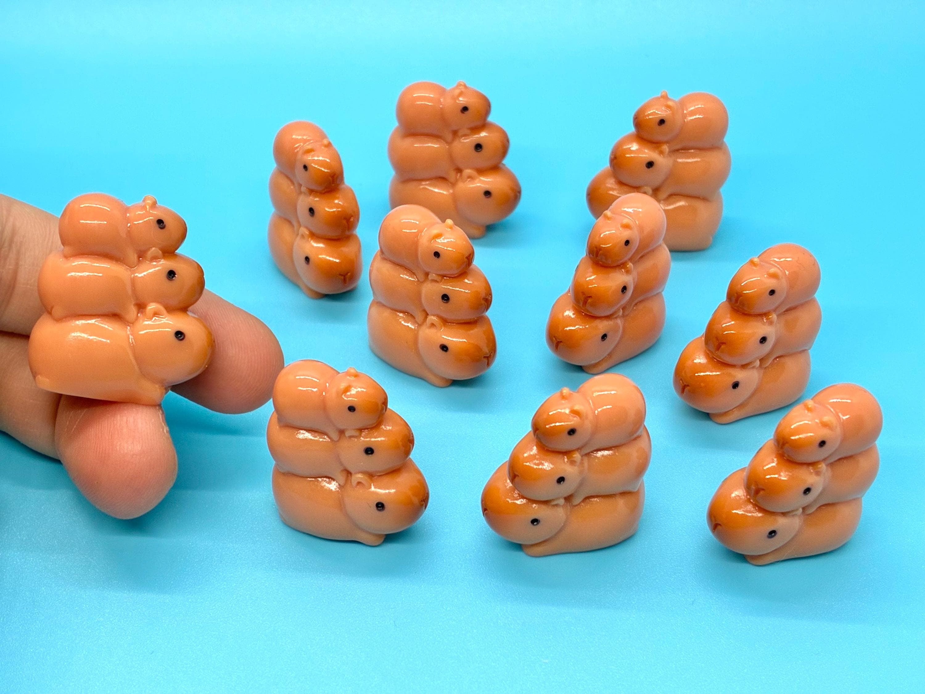 4 Stack Capybara 10pcs Capybara Stack Miniatures - Mini Fairy Garden Animals - Resin ...