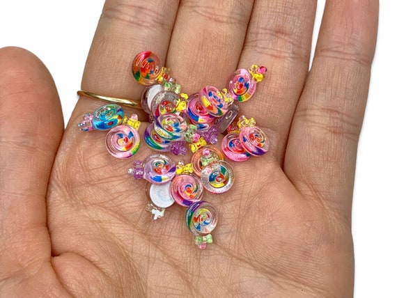 Mini LolliPop Cabochon 10pcs Charm - Nail Art- Slime Jewelry