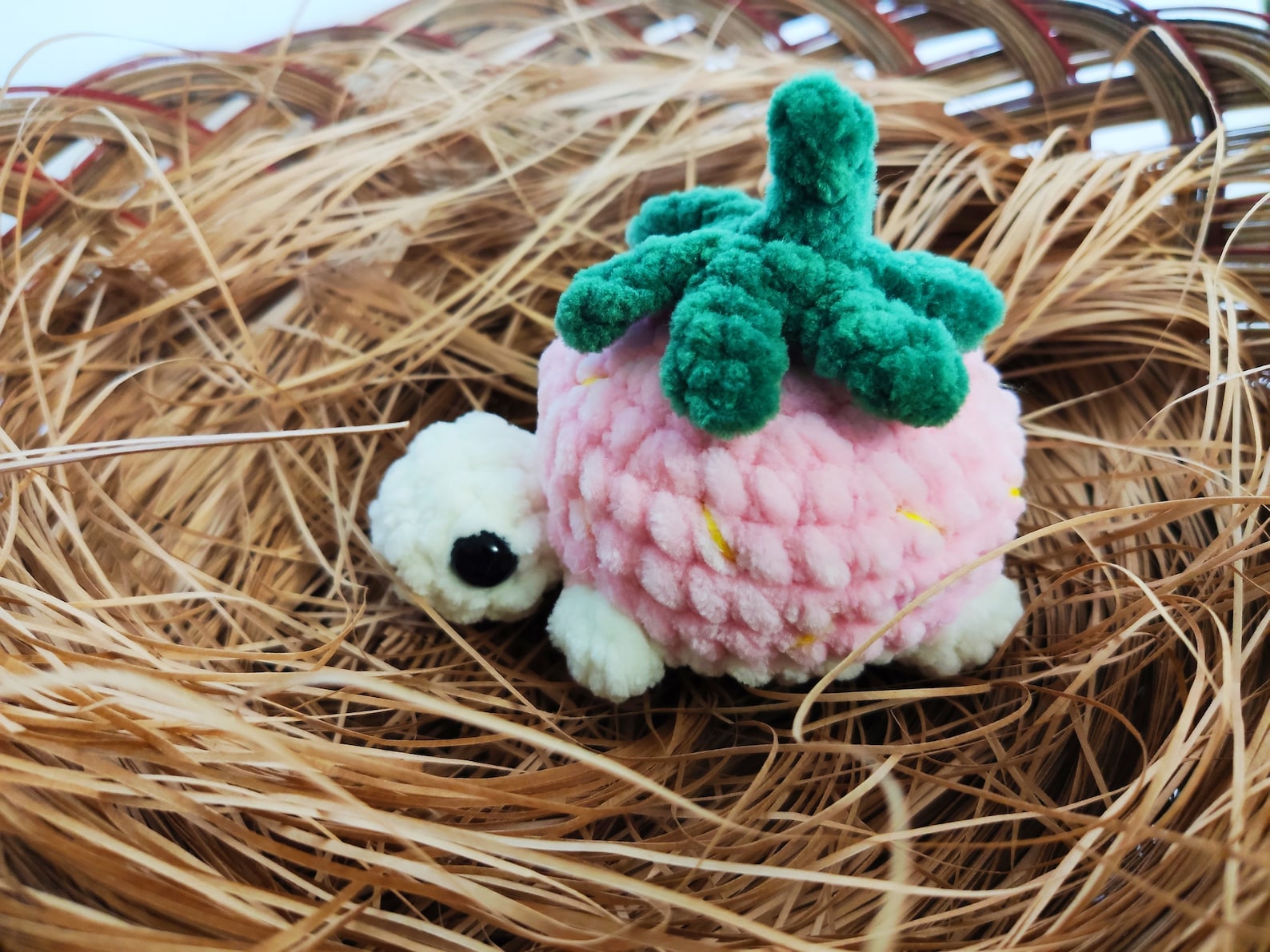 Amigurumi Crochet strawberry turtle kawaii plush Stress ball | Etsy