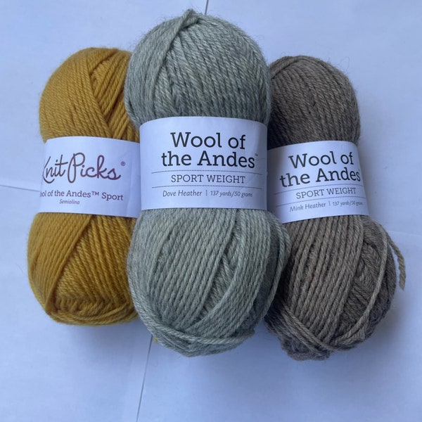 Wool Of the Andes Sport | Sport Weight | Knit Picks | Peruvian Highland Wool | Various Colors