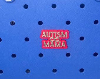 Autism Mama Bogg Bag Charm, Bogg Bag Accessories, Bogg Bag Charms, Simply Southern Charms, Autism Awareness