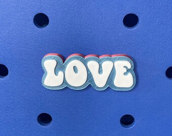 Love Bogg Bag Charm, Bogg Bag Accessories,  Pride Charms, Bogg Bag Charms, Bogg Bag, Simply Southern Bag Charms