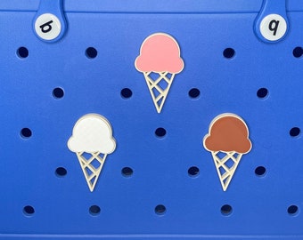 Ice Cream Cone Bogg Bag Charm, Bogg Bag Accessories, Bogg Bag Charms, Simply Southern Bag Charms, Ice Cream Charms