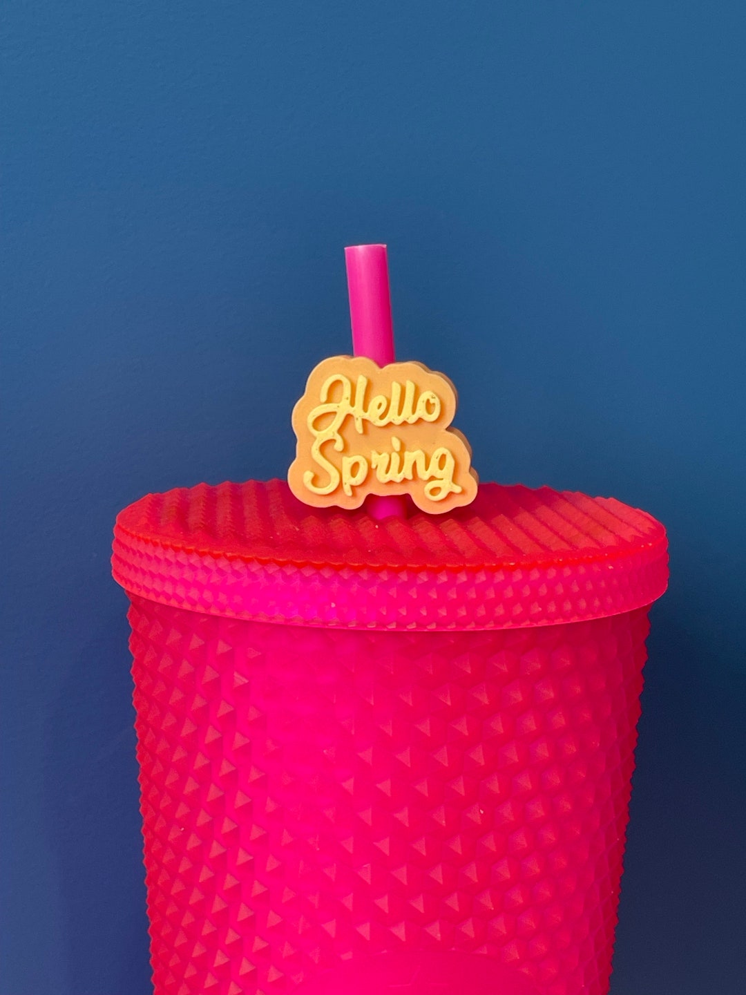 Hello Spring Straw Topper | Starbucks | Springtime - Etsy