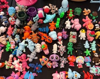 Mystery Box of Articulated Minis, Desk Toys, Fidget Toys, Blind Bag Style Box, Fidget Animals & Collectibles