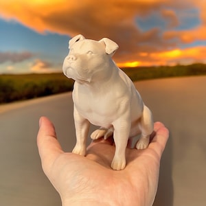 Buff Pitbull with Ears, Pitbull Gifts, Pitbull Mom, Pitbull Statue, Pittie Mom