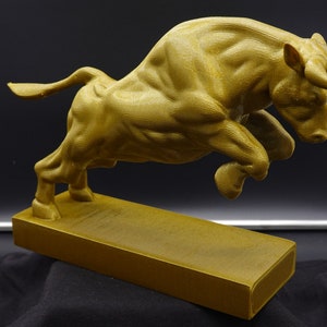Charging Bull, Bull Horns, Taurus Gifts, Charging Bull Art