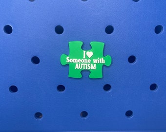 I Love Someone with Autism Bogg Bag Charm, Bogg Bag Accessories,  Bogg Bag Charms, Bogg Bag, Simply Southern Bag Charms