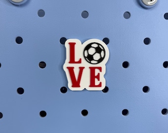 Soccer Love Bogg Bag Charms, Soccer Bogg Bag Accessories, Bogg Bag Charms, Bogg Bag, Sports Charms