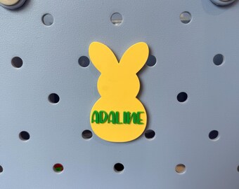 Personalized Bunny Bogg Bag, Easter Bogg Bag Accessories, Spring Bogg Bag Charms, Bogg Bag,  Simply Southern Bag Charms