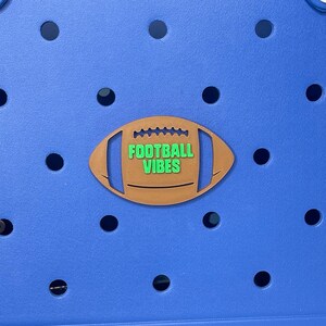 Football Vibes Bogg Bag Charms, Football Bogg Bag Accessories, Bogg Bag Charms,  Bogg Bag, Sports Charms