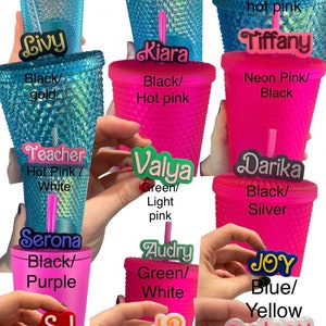 Custom Name Straw Topper - Personalized Straw Accessories - Custom ...