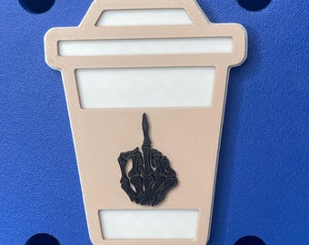 Middle Finger Coffee Bogg Charm, Bogg Bag Accessories, Bogg Bag Charms, Simply Southern Bag Charms, Gifts for Coffee Lover