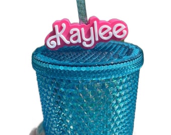 Custom Name Straw Topper - Personalized Straw Accessories - Custom Tumbler Tags - Party Favor - Straw buddy - Tumbler Acessories