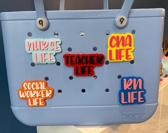 Occupation Life Bogg Bag Charm, Bogg Bag Accessories, Bogg Bag, Simply Southern Bag Charms, Job Life