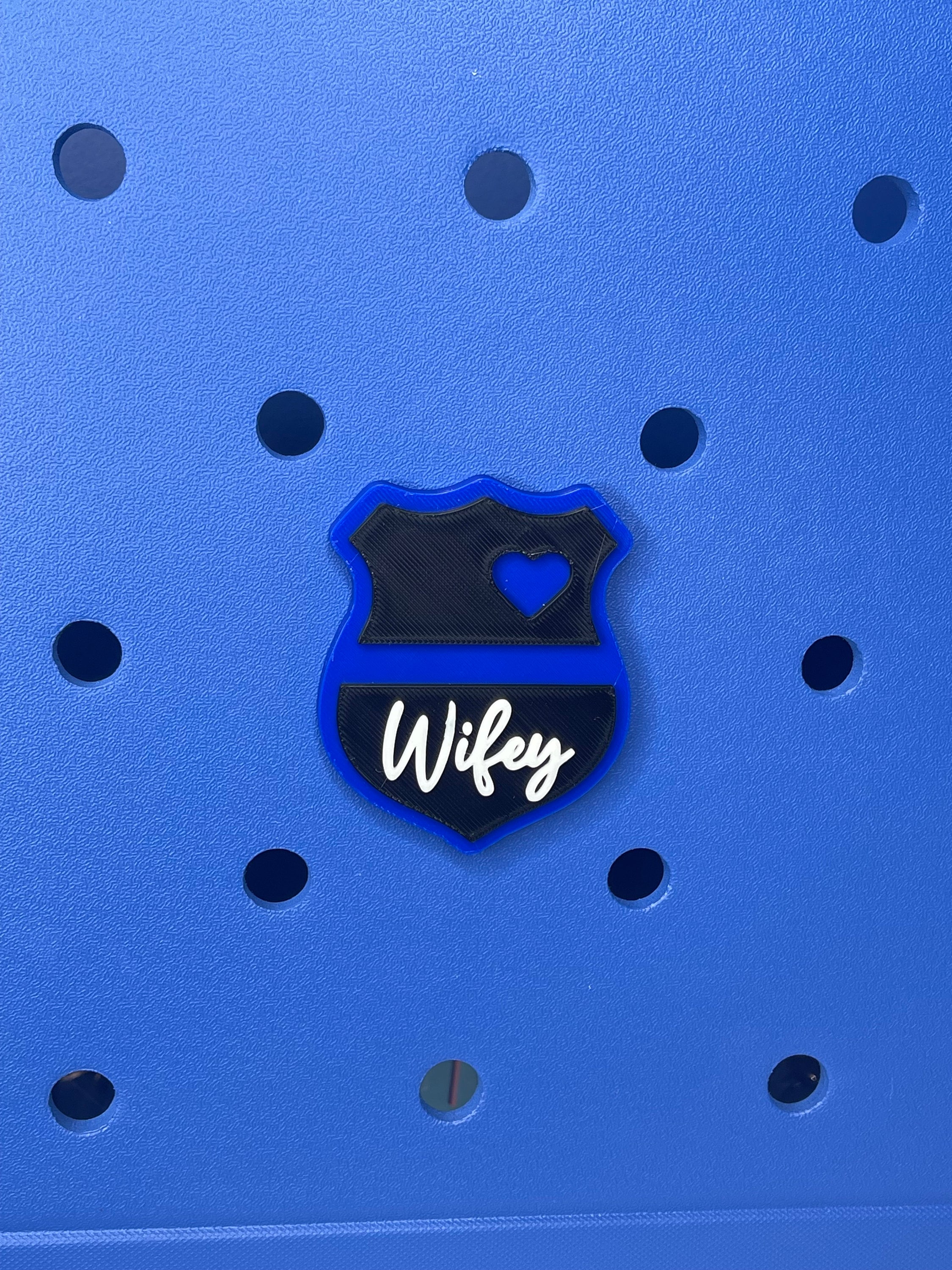 Police Wifey Bogg Bag Charm, Bogg Bag Accessories, Law Enforcement Charms, Bogg Bag Charms, Thin Blue Line, Simply Southern Bag Charms