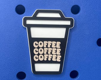 Coffee Cup Bogg Charm, Bogg Bag Accessories, Bogg Bag Charms, Simply Southern Bag Charms,  Coffee Lover Gifts