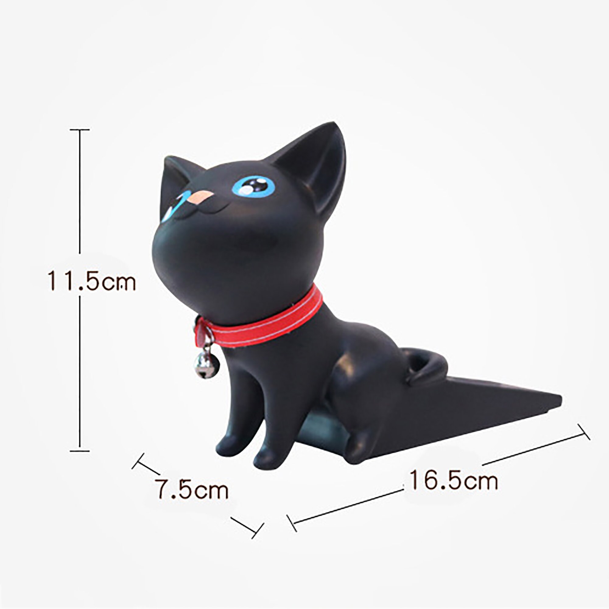 Cute white black cat door stopper Anticollisionresin door Etsy