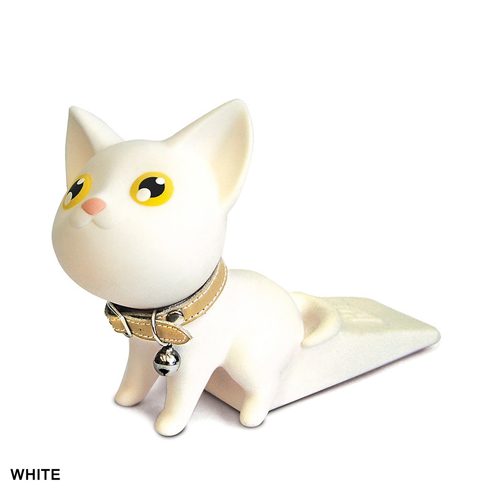 Cute white black cat door stopper Anticollisionresin door Etsy