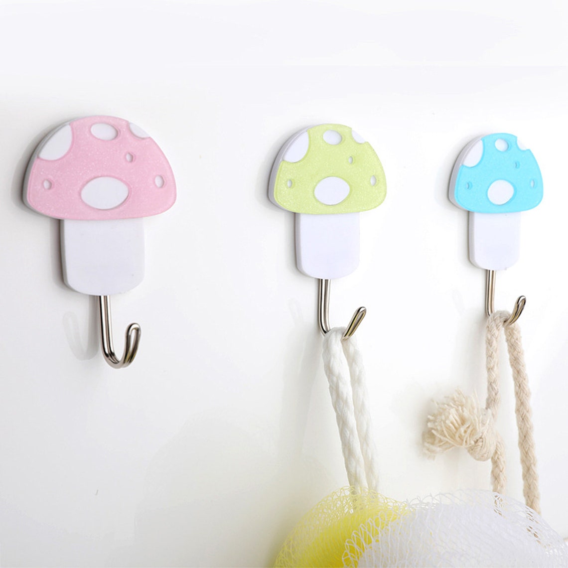 2pcs/pack cute pink mushroom wall Hooks Hangersadhesive Etsy
