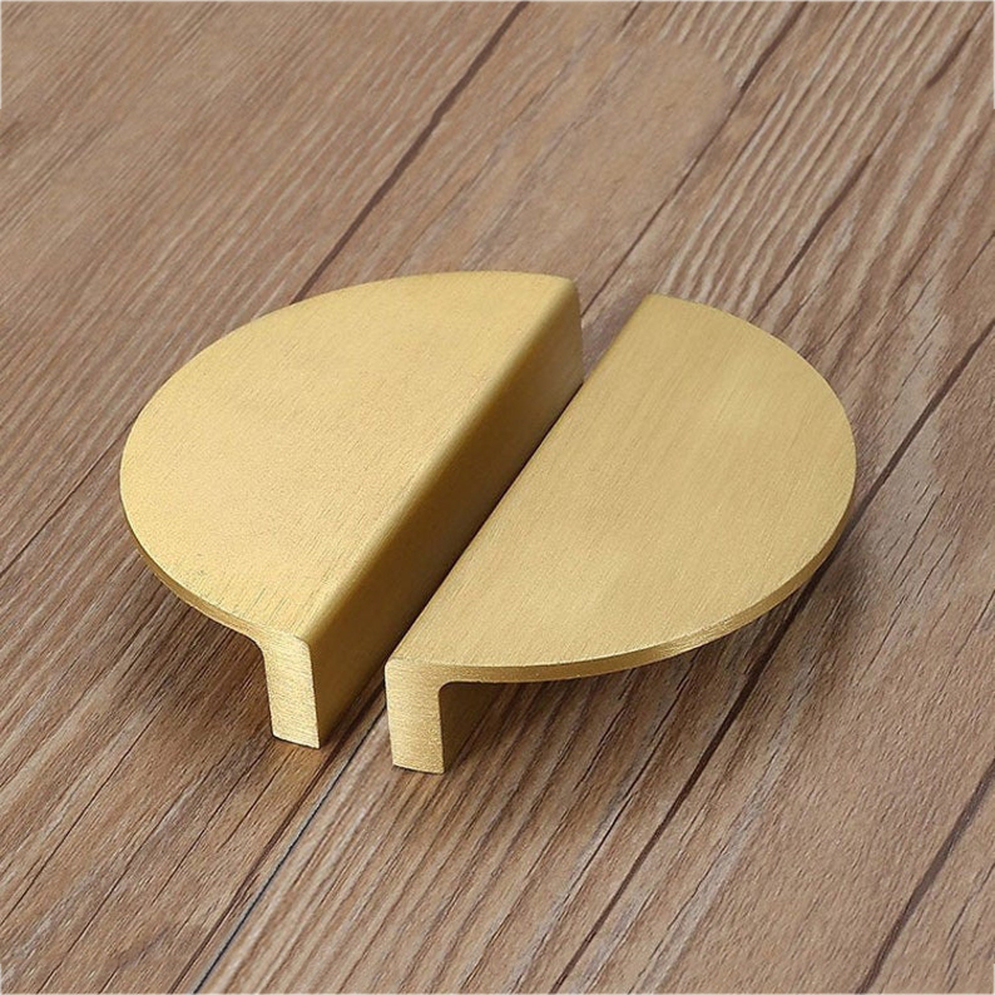 A pair Gold Retro Wardrobe Door Handle Semicircle Etsy