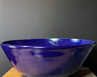 Pottery - Stoneware Ceramic Bowl - Big Blue Bowl