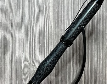 Bolígrafo Executive Twist estilo cigarro - Acrílico - "Noche centelleante" con detalles en negro