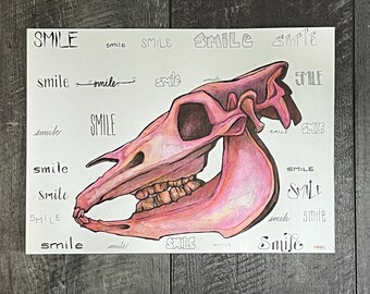 Acuarela y tinta - 11x15 - Sonrisa