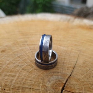 Damask Steel Damascus Steel Ring in 12 sizes/size