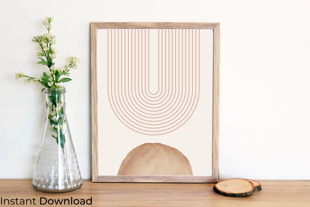Abstract Rainbow Printable Wall Art Digital Print Neutral Wall - Etsy