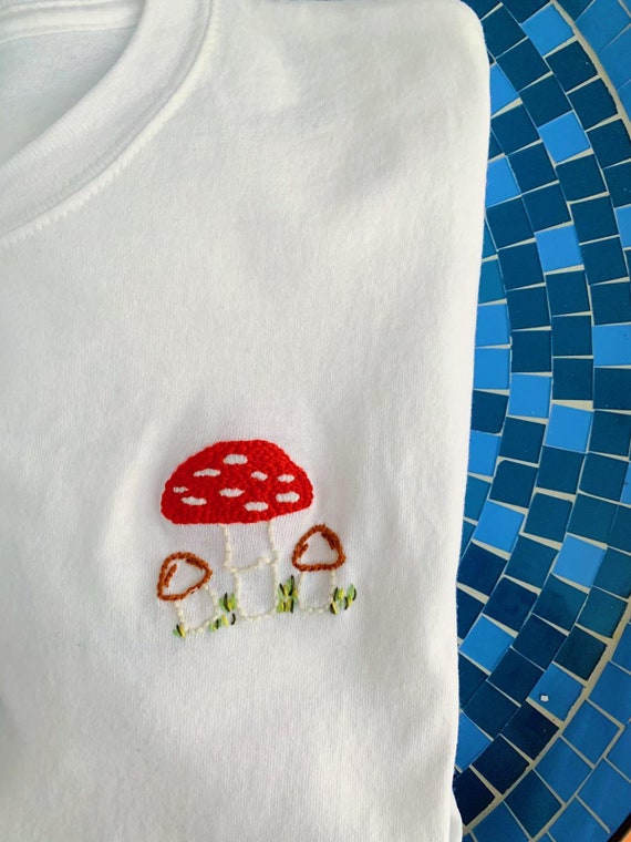 Toadstool Mushroom Embroidered Shirt 