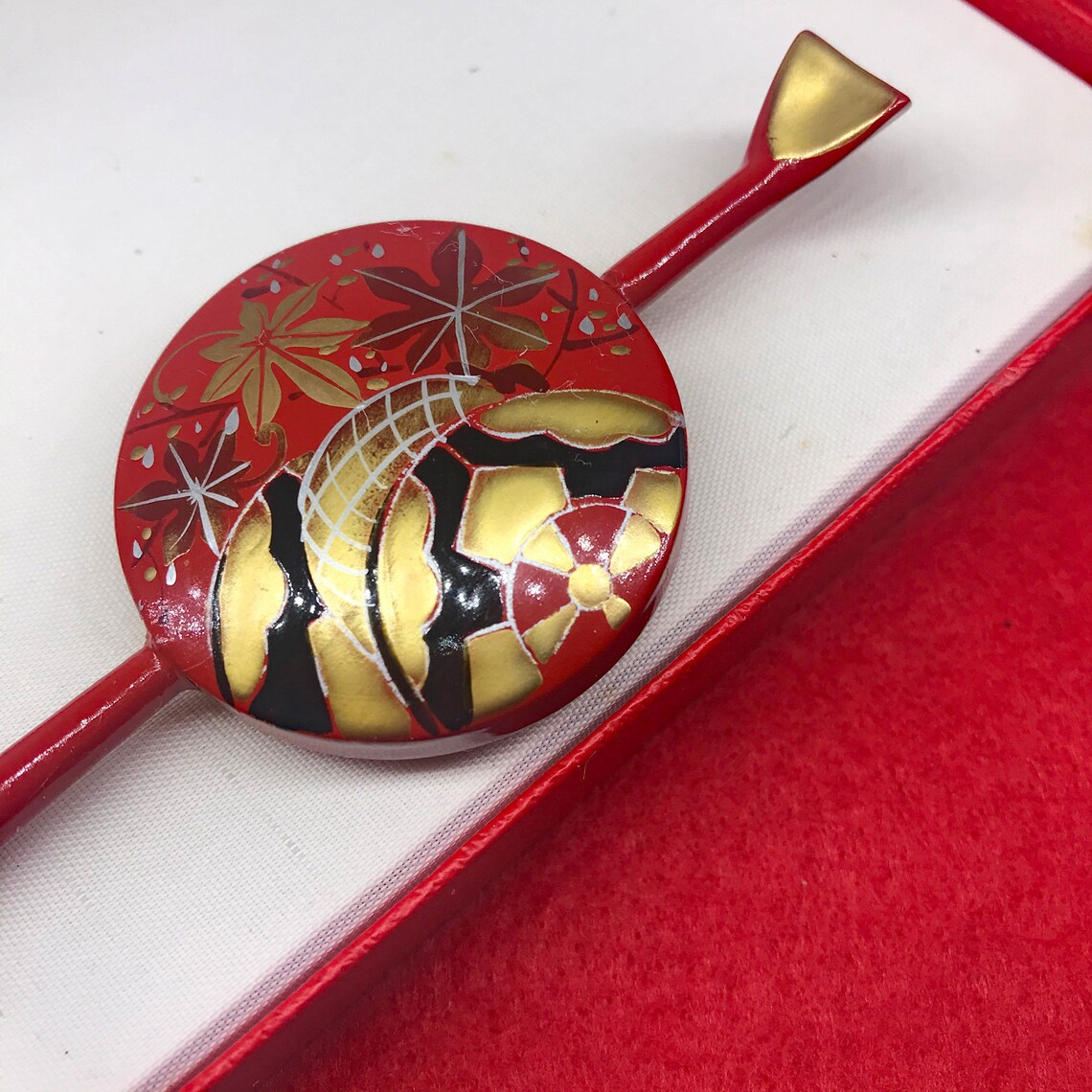 VINTAGE Japanese Kanzashi Hair Pin and Comb Set Etsy