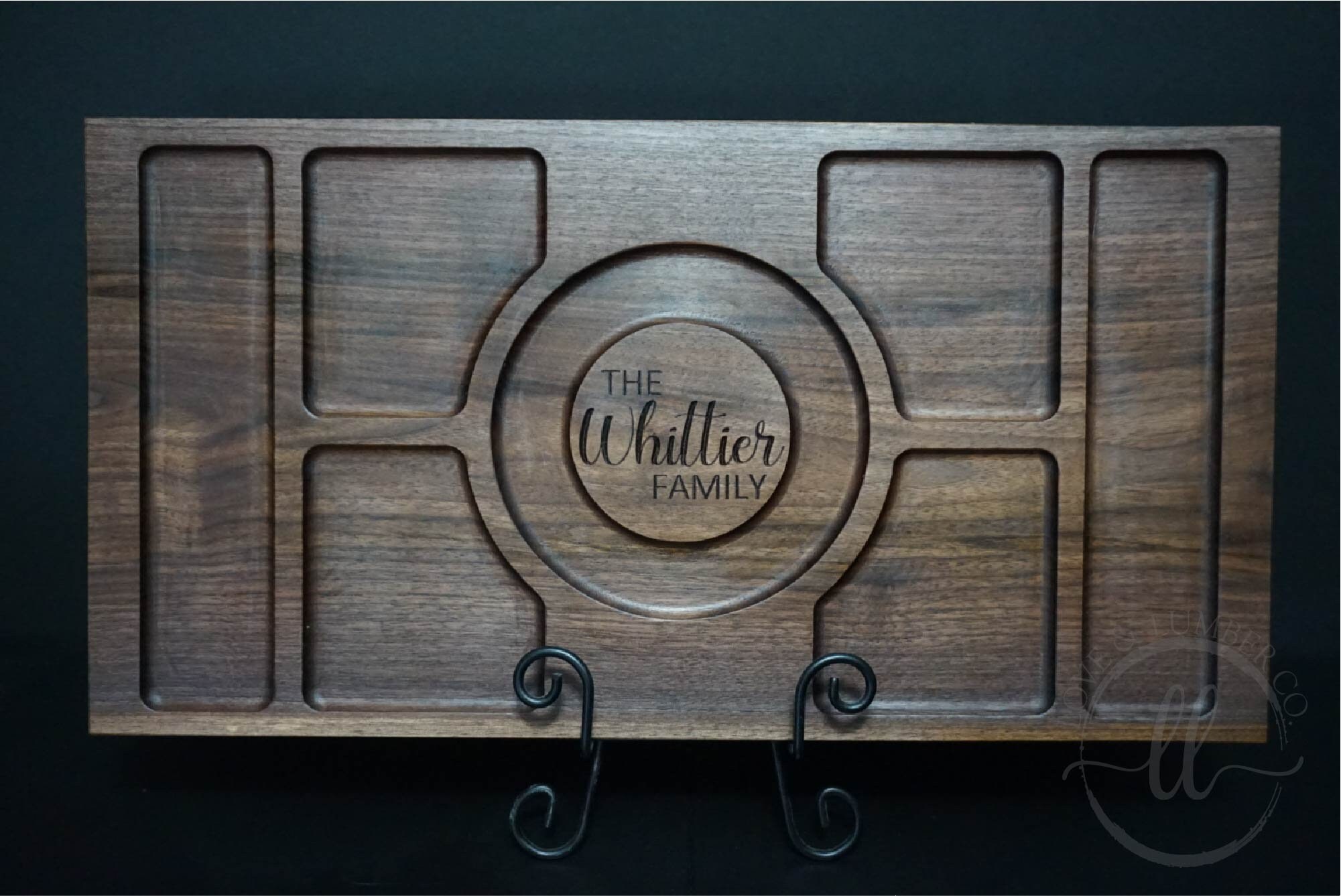 Large Pocketed Walnut Charcuterie Board | Serving Tray | Personalized…