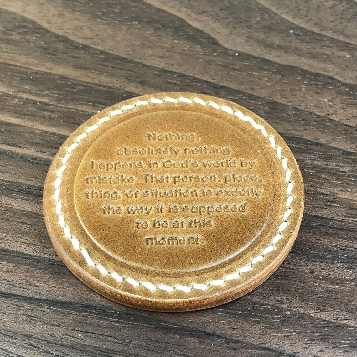 Leather Sobriety Chip Etsy