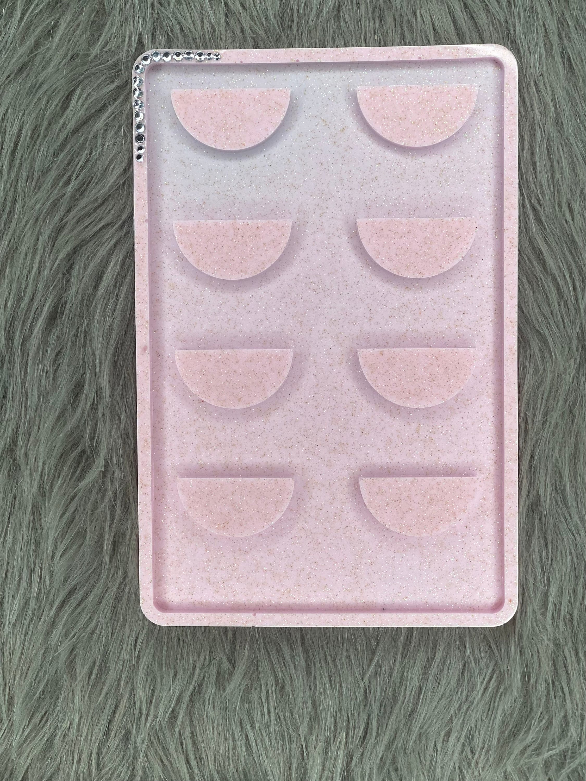 Custom Lash tray pink glitter Etsy