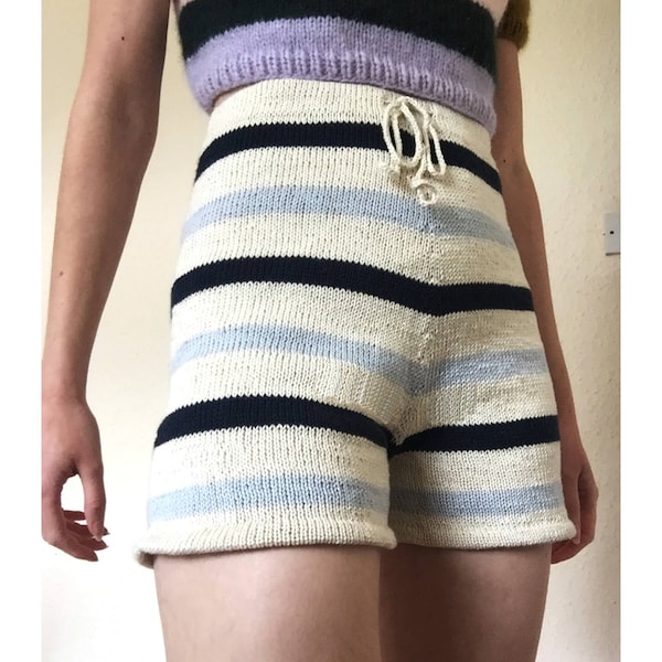 Simple Knitted Shorts - Knit Shorts Pattern - Knit Pants Pattern - Summer Knitting Pattern - Knitting Pattern for Women