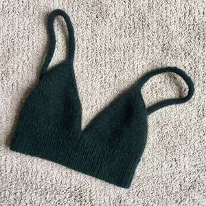 Bralette for Women Basic Bralette Knitting Pattern Knit Crop Top