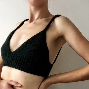 Knit Bralette Pattern, Beginner Knitting Pattern, Knit Bra Pattern, Bra Knitting Pattern, Summer Knitting Project, Knit Crop Top Download