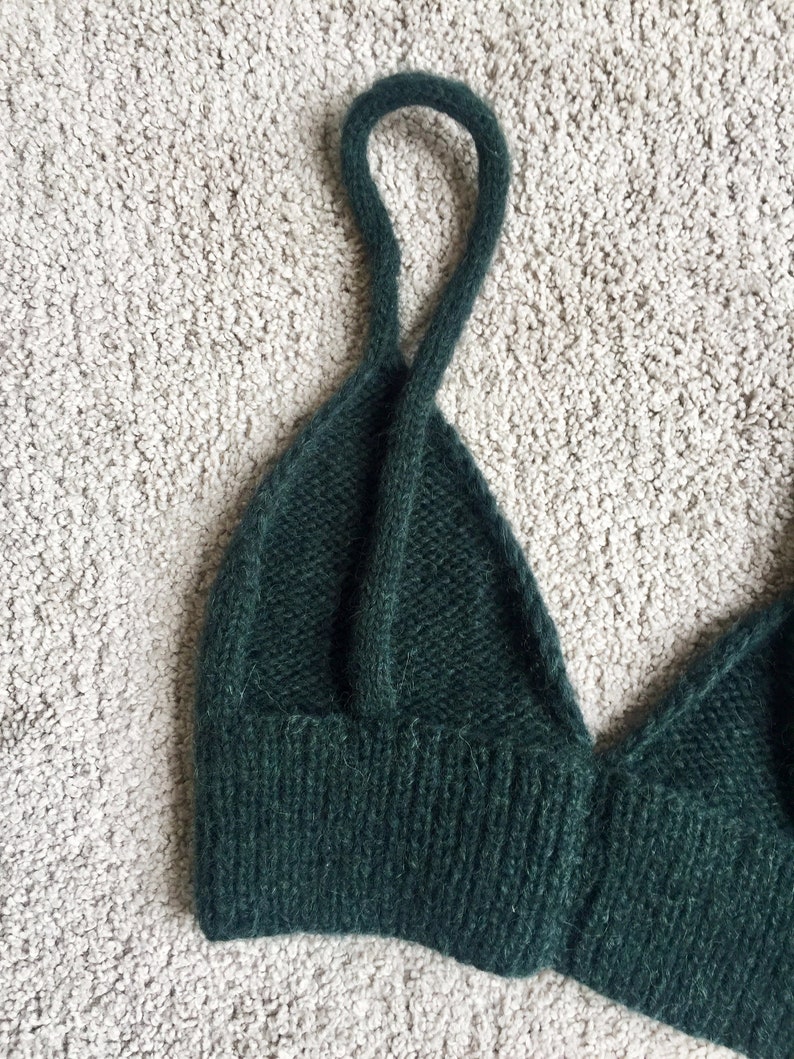 Knit Bralette Pattern, Beginner Knitting Pattern, Knit Bra Pattern, Bra Knitting Pattern, Summer Knitting Project, Knit Crop Top Download