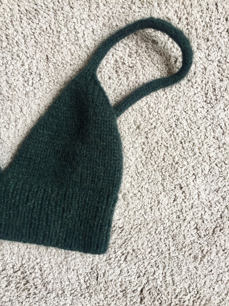 Knit Bralette Pattern, Beginner Knitting Pattern, Knit Bra Pattern, Bra Knitting Pattern, Summer Knitting Project, Knit Crop Top Download