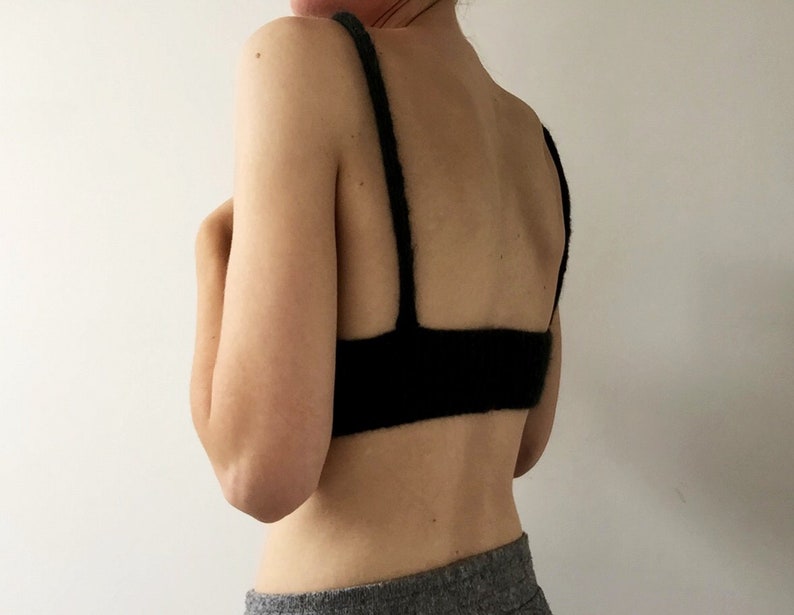 Knit Bralette Pattern, Beginner Knitting Pattern, Knit Bra Pattern, Bra Knitting Pattern, Summer Knitting Project, Knit Crop Top Download