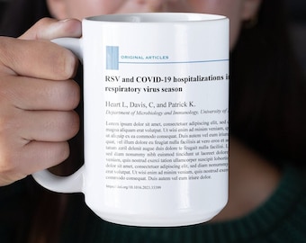 Publication mug for PhD graduation gift