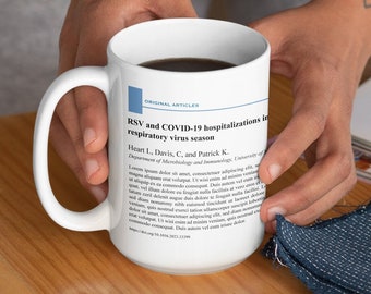 Publication mug for PhD graduation gift