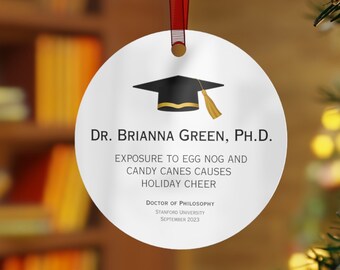 Adorno navideño de doctorado como regalo de graduación para maestrías, doctorados y doctorados.