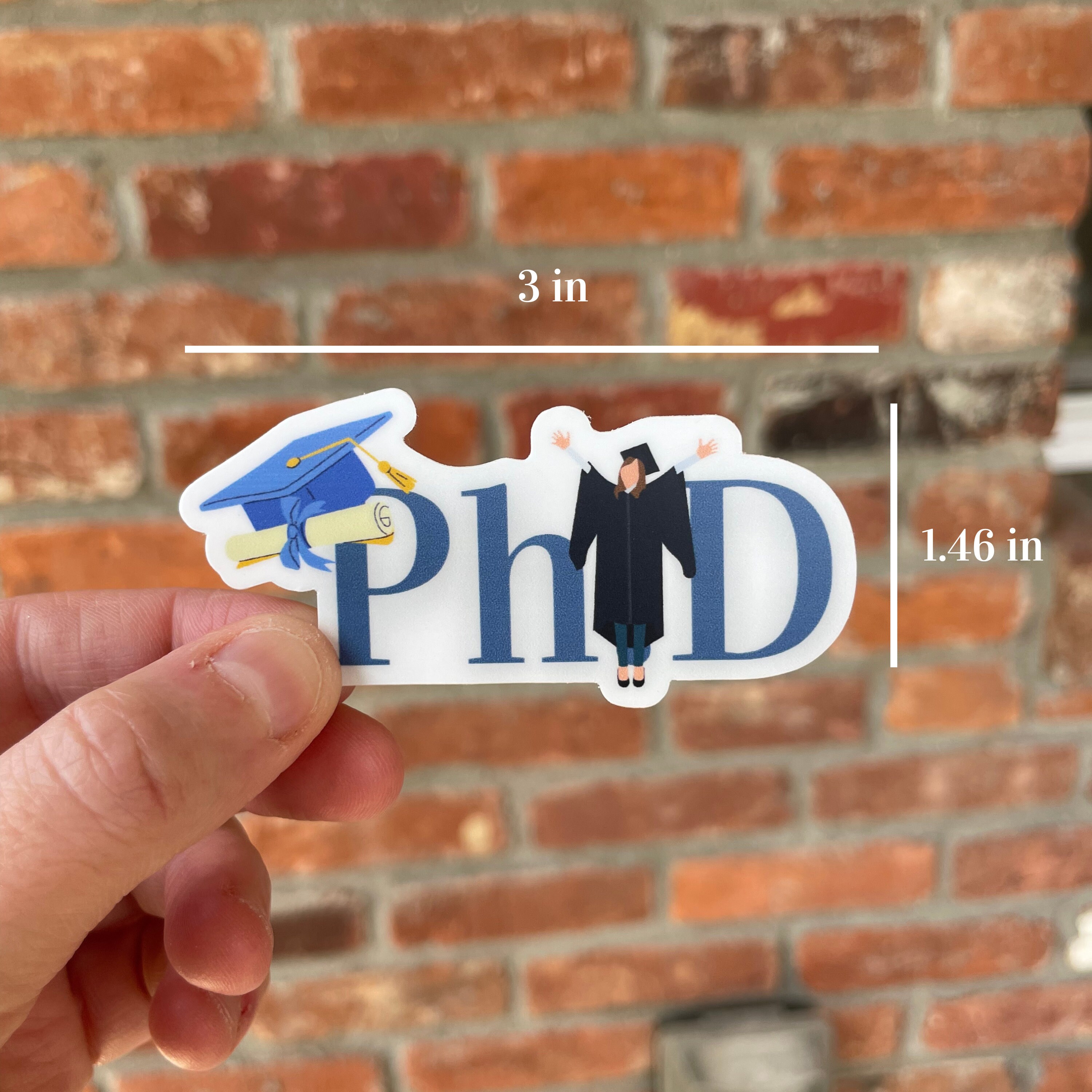 Phd Sticker for Phd Graduation Gift - Etsy